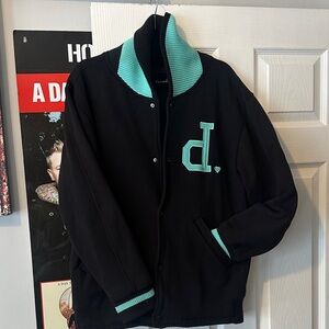 💎 Diamond 💎 Supply Black Jacket with Teal Lettering